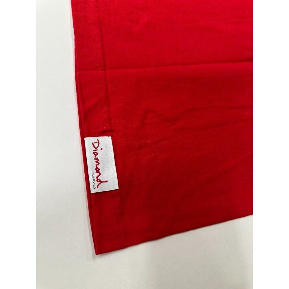 Diamond Supply Co T Shirt Size Large Red Brilliant Glass Short Sleeve Pullover - Picture 5 of 8
